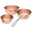 Old Dutch Copper Beating Bowls and Whisk, Set of 3